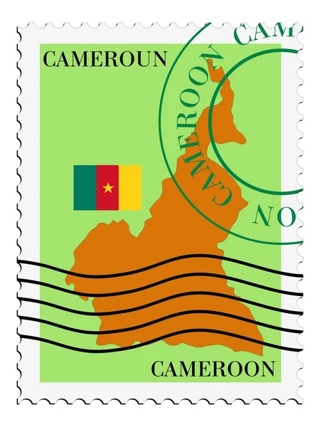 Courrier à destination / en provenance du Cameroun — Image vectorielle