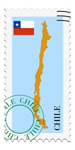 寄往/寄往智利的信件 — 图库矢量图片