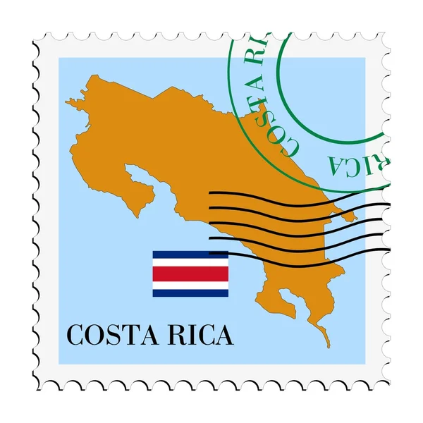 来往哥斯达黎加的信件 — 图库矢量图片