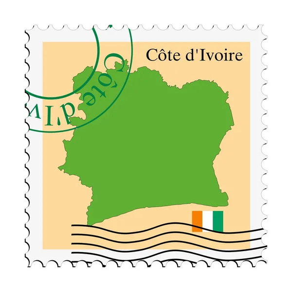 Mail an / von Côte d 'Ivoire — Stockvektor