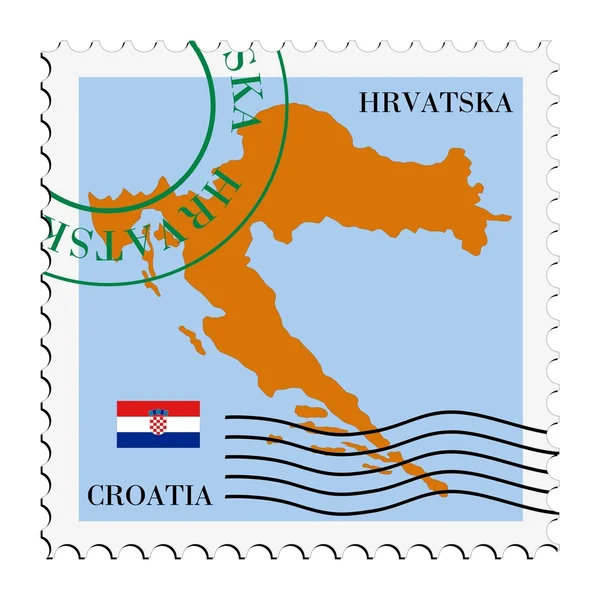 Poczta do / z Chorwacji — Wektor stockowy