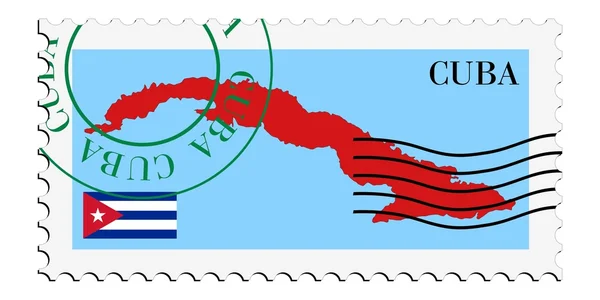 Courrier à destination / en provenance de Cuba — Image vectorielle