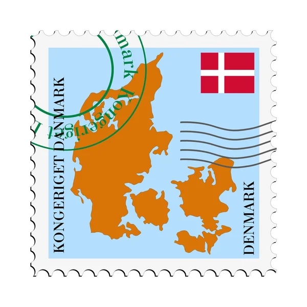 Pošta do / z Dánska — Stockový vektor