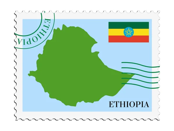 우편 배달: 에티오피아로부터 — 스톡 벡터