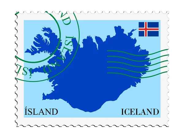 アイスランドへ/からのメール — ストックベクタ