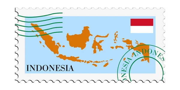 Surat ke / dari Indonesia - Stok Vektor