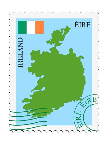 Posta İrlanda 'ya gider / gider — Stok Vektör