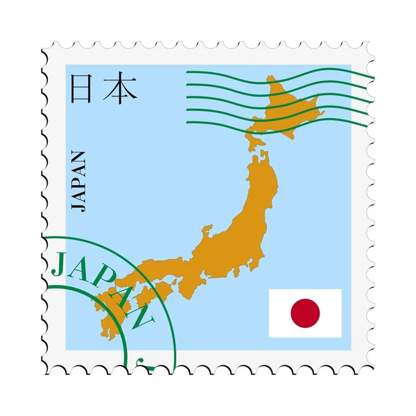 Courrier à destination / en provenance du Japon — Image vectorielle