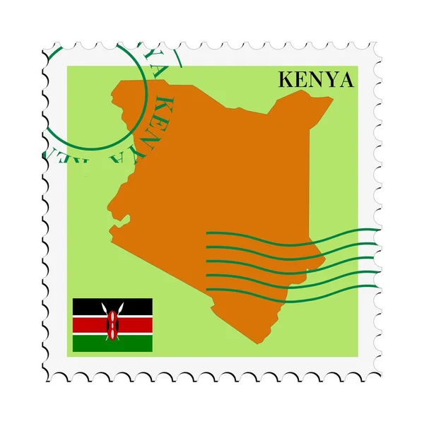 Kenya 'ya giden / giden posta — Stok Vektör