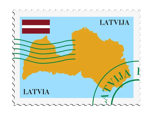 Post nach / von Lettland — Stockvektor