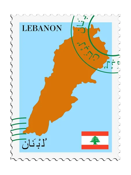 Posta Libanonba / Libanonból — Stock Vector