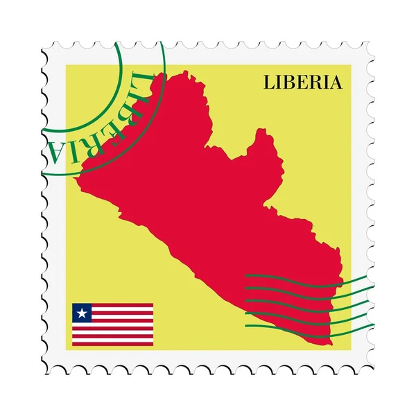 Posta Libériába / Libériából — Stock Vector