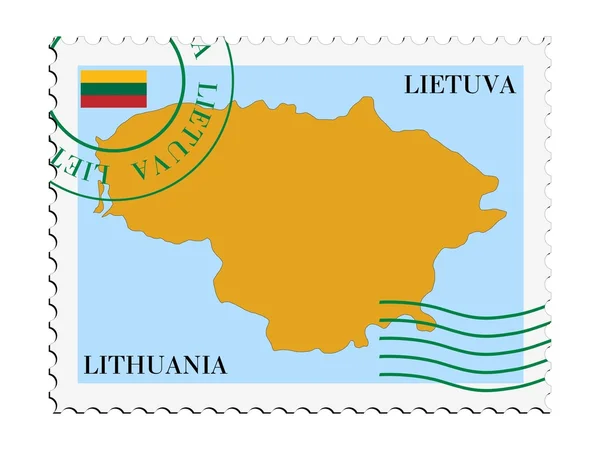 寄往/寄往立陶宛的信件 — 图库矢量图片