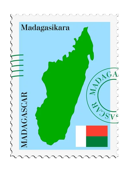 Posta da / per il Madagascar — Vettoriale Stock