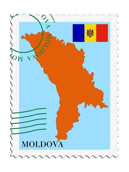 Post till / från Moldavien — Stock vektor