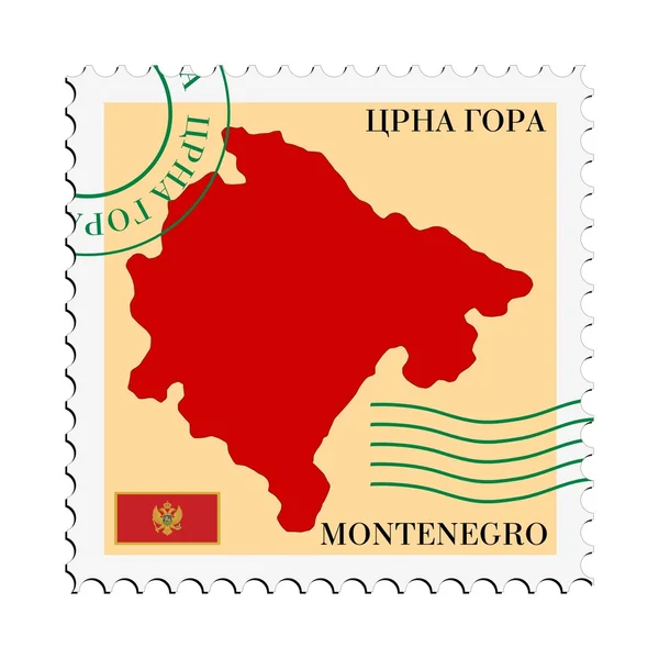 Correo a / desde Montenegro — Archivo Imágenes Vectoriales
