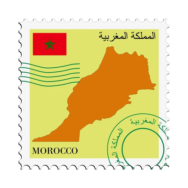 モロッコへのメール — ストックベクタ