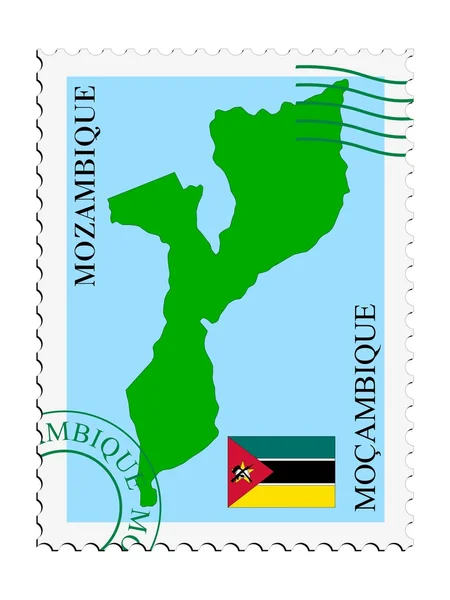 Mozambik 'e giden / giden posta — Stok Vektör