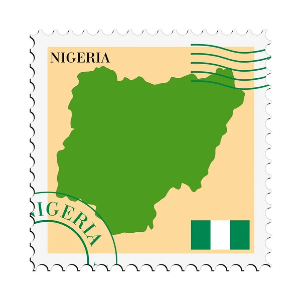 Correo a / desde Nigeria — Vector de stock