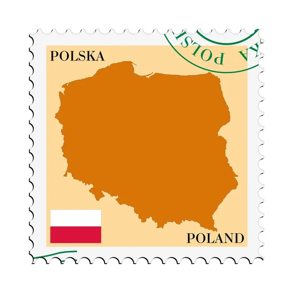 Correio de / para a Polónia — Vetor de Stock