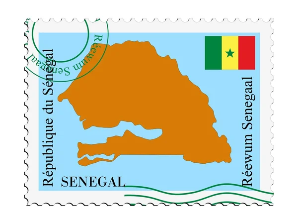 Posta da / per il Senegal — Vettoriale Stock