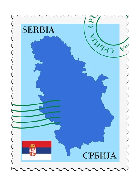 Posta da / per la Serbia — Vettoriale Stock