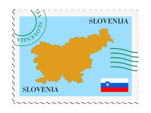 Correo a / desde Eslovenia — Vector de stock