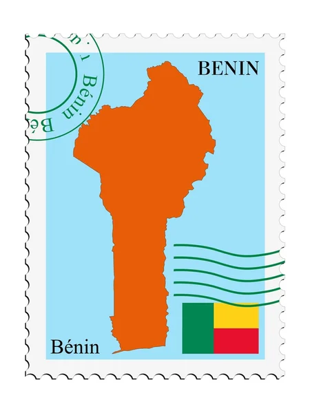 Mail an / von Benin — Stockvektor