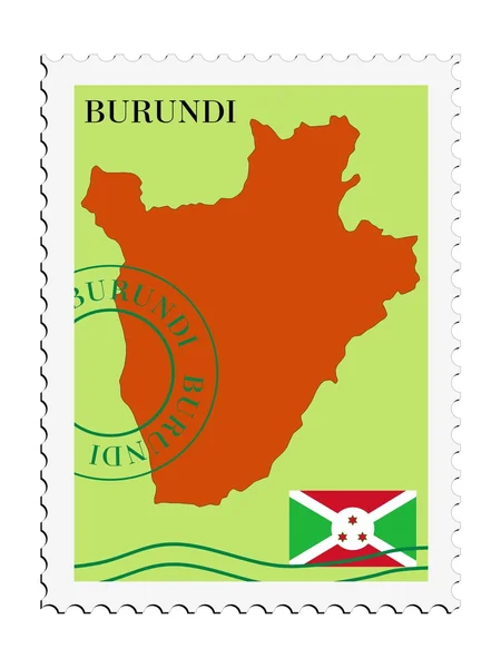 Pošta do / z Burundi — Stockový vektor