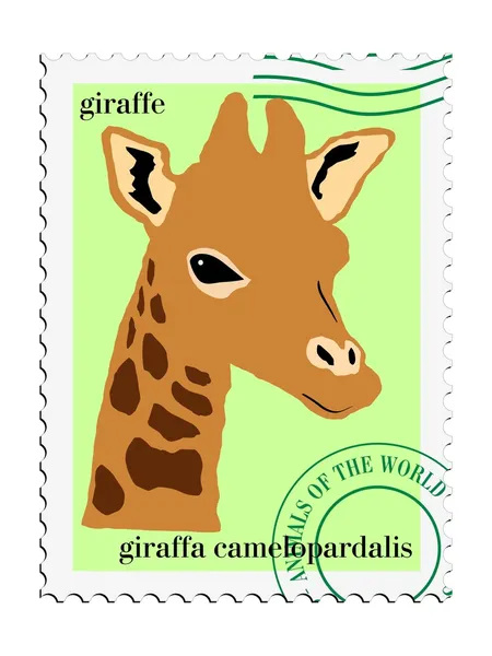 Vektormarke mit Giraffe — kostenloses Stockfoto