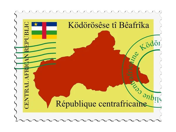 Mail to / from the Central African Republic — стоковый вектор