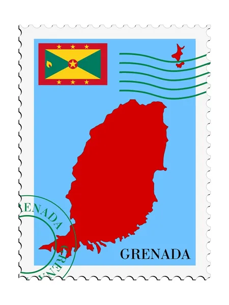 Levél Grenadába / Grenadából — Stock Vector