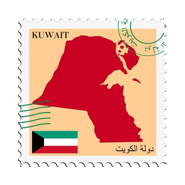 Post van / naar Koeweit — Stockvector