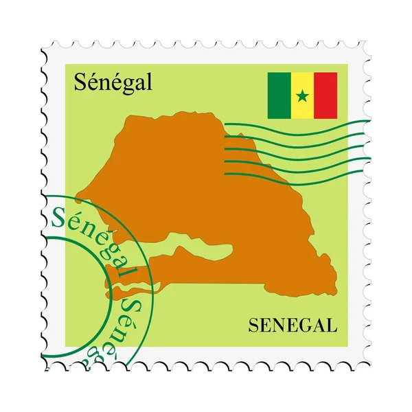 Courrier à destination / en provenance du Sénégal — Image vectorielle