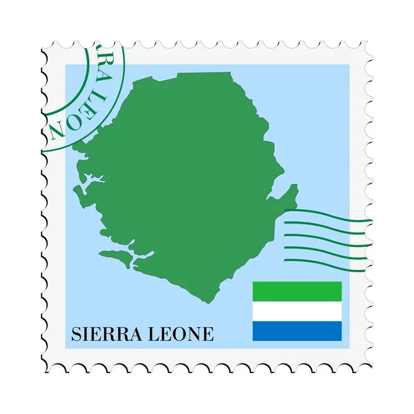 Mail an / von sierra leone — Stockvektor
