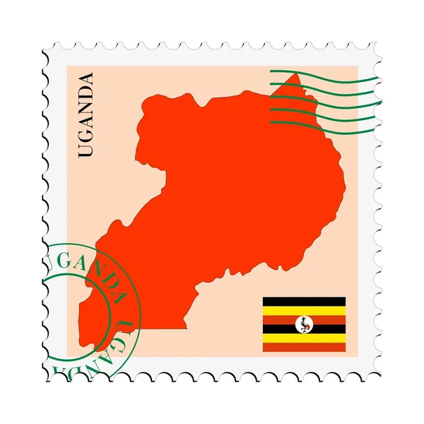 Courrier depuis / vers l'Ouganda — Image vectorielle