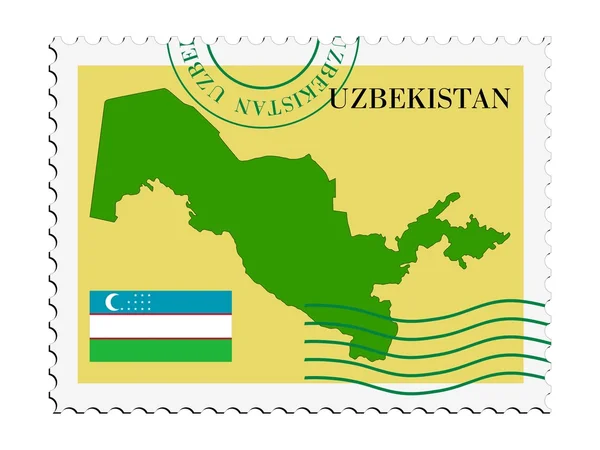 Posta da / per l'Uzbekistan — Vettoriale Stock
