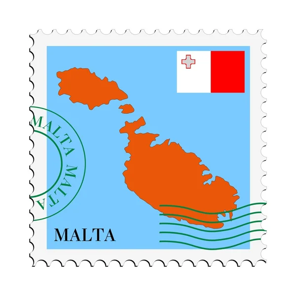 Courrier à destination / en provenance de Malte — Image vectorielle