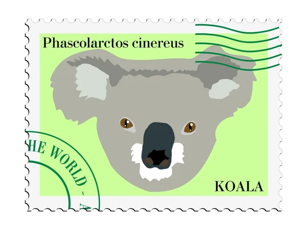 Sello vectorial con koala — Archivo Imágenes Vectoriales