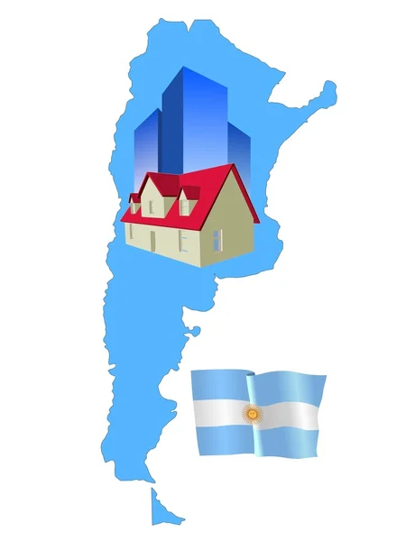 Immobilier en l'Argentine — Image vectorielle