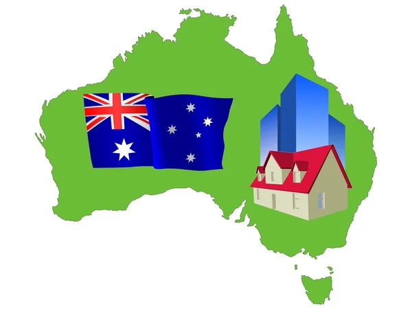 Immobilien in Australien — Stockvektor