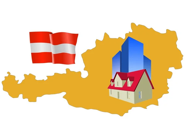 Immobiliare in Austria — Vettoriale Stock