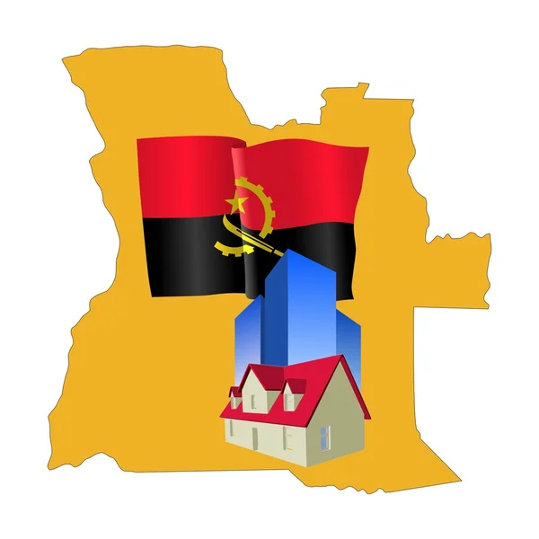 Angola yılında gayrimenkul — Stok Vektör