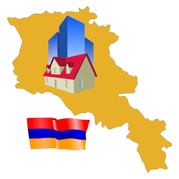 房地产在亚美尼亚 — 图库矢量图片