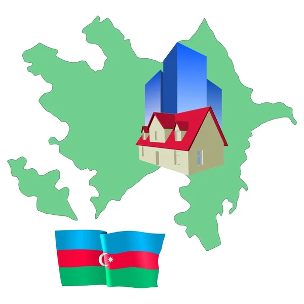Real estate in Azerbaijan — Stock Vector