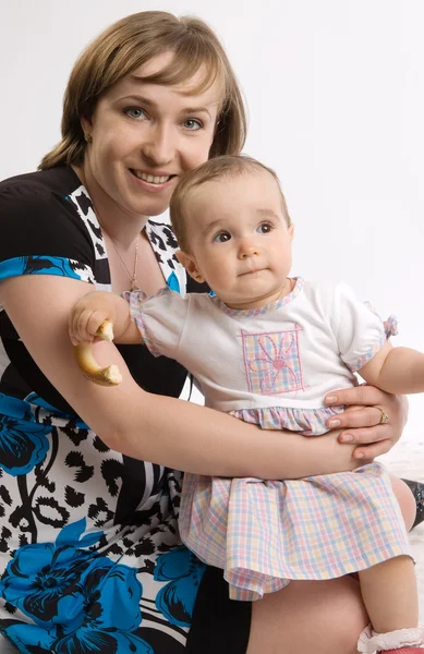 stock image Young mother with baby