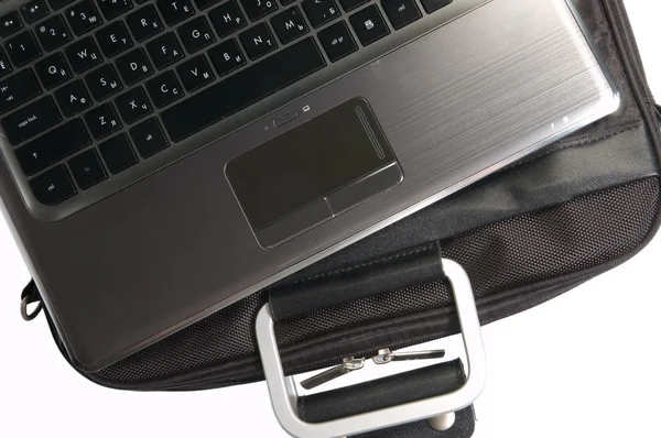 Laptop och handväska — Stockfoto