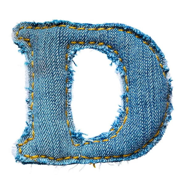 En bokstav i alfabetet jeans — Stockfoto
