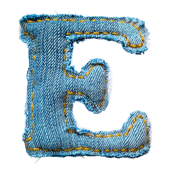 One letter of jeans alphabet — Stock Photo, Image