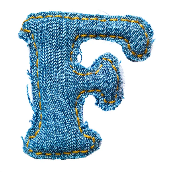 Alfabeto de una letra de jeans — Foto de Stock